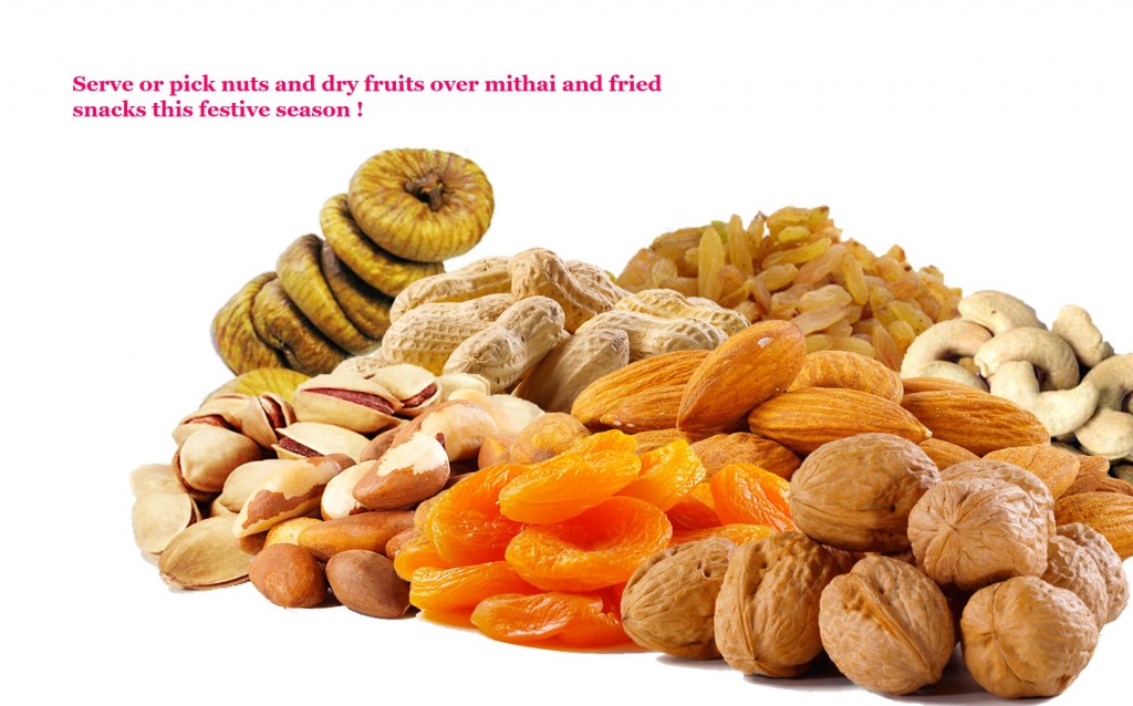 It is always more healthier to serve dry fruits than sweets and fried snacks. 